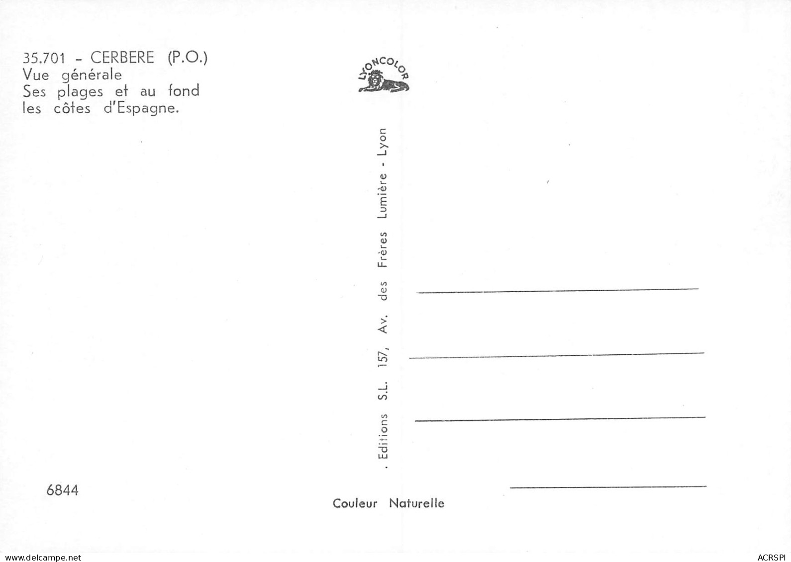 CERBERE  Vue Générale      30 (scan Recto Verso)MH2970 - Cerbere