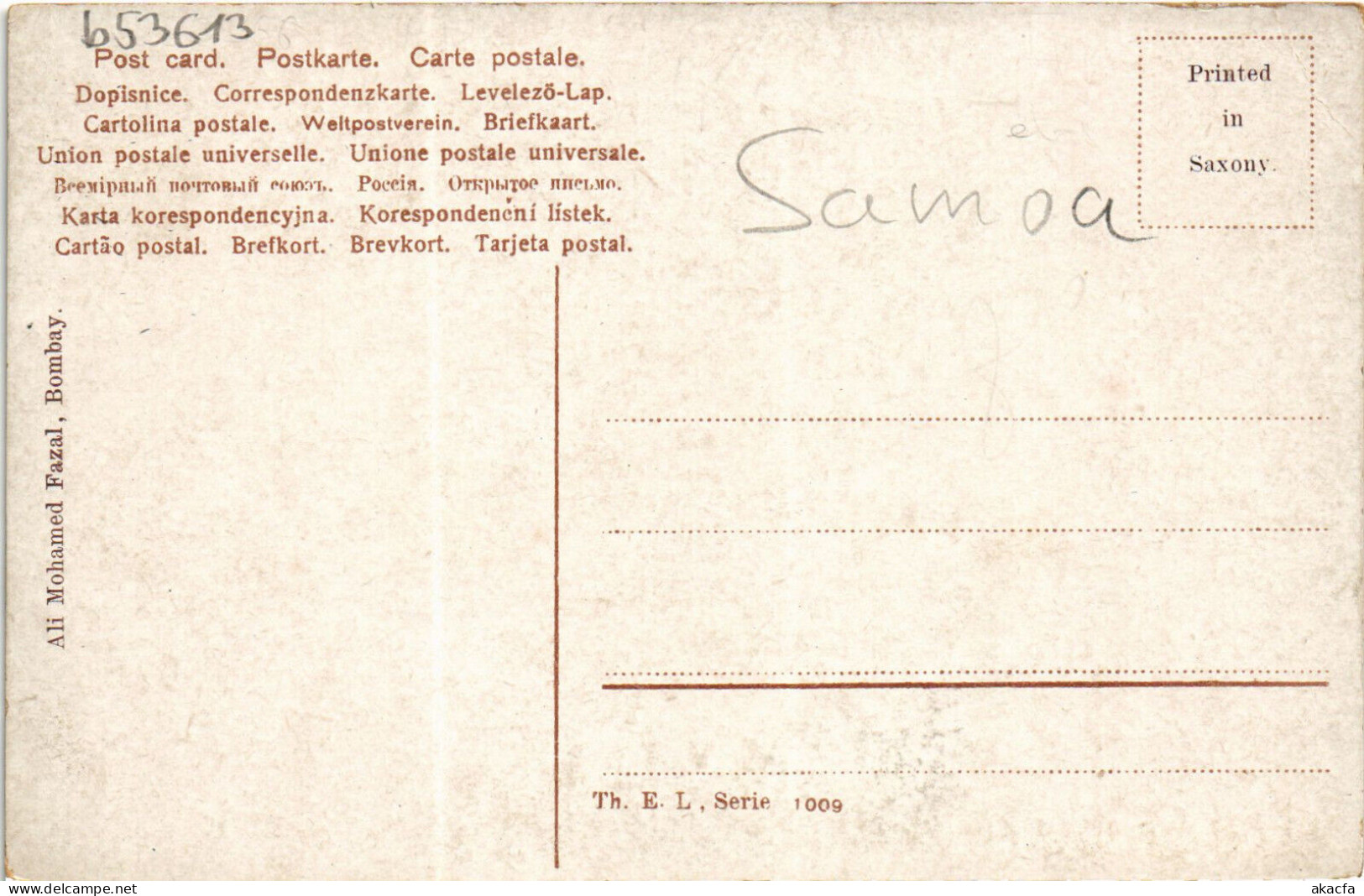 PC SAMOA, SAMOAN CHIEF, Vintage Postcard (b53613) - Samoa