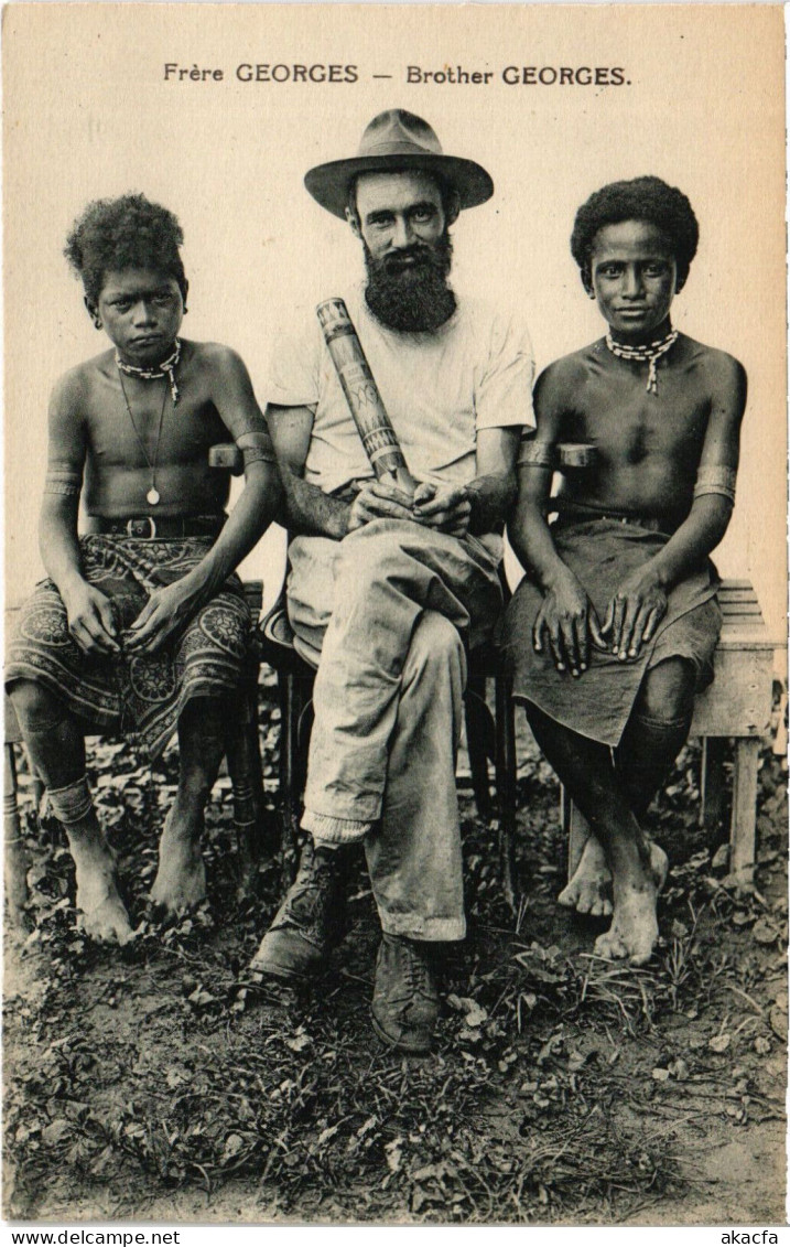 PC NEW GUINEA, BROTHER GEORGES, Vintage Postcard (b53617) - Papouasie-Nouvelle-Guinée