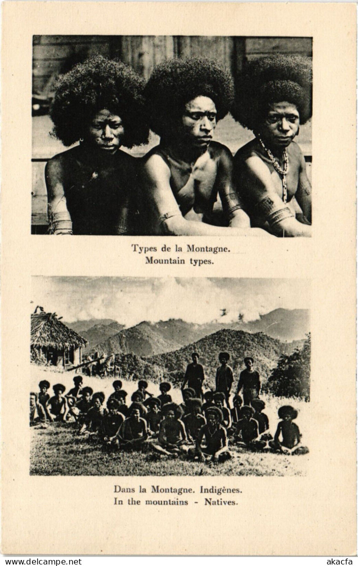 PC NEW GUINEA, TYPES DE LA MONTAGNE, Vintage Postcard (b53608) - Papouasie-Nouvelle-Guinée