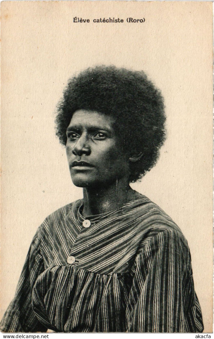 PC NEW GUINEA, ÉLÉVÉ CATÉCHISTE RORO, Vintage Postcard (b53591) - Papouasie-Nouvelle-Guinée