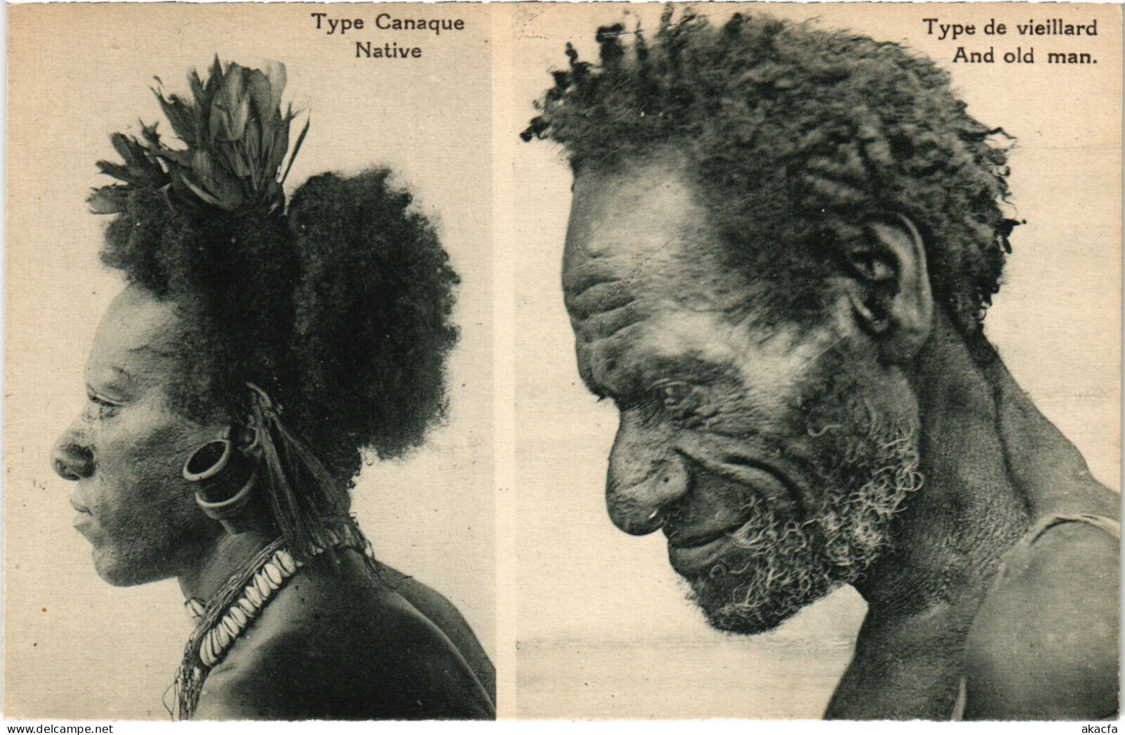 PC NEW GUINEA, TYPE CANAQUE, TYPE DE VIEILLARD, Vintage Postcard (b53568) - Papouasie-Nouvelle-Guinée