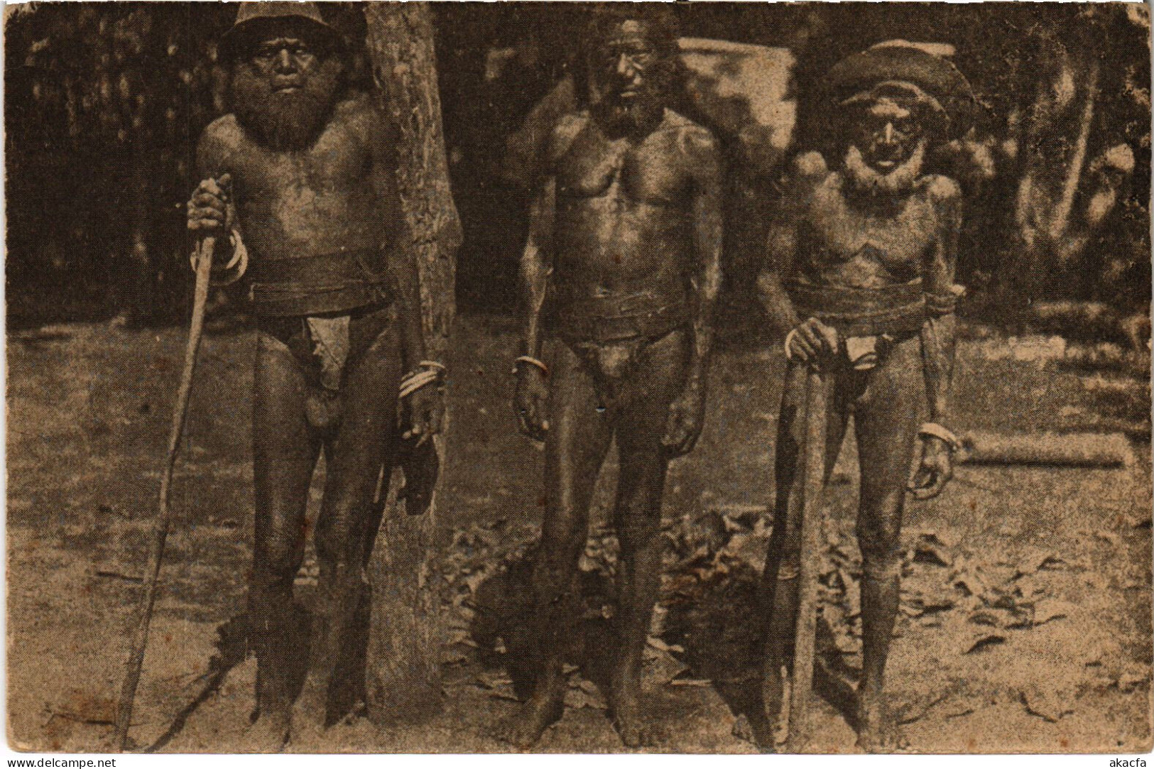 PC NEW HEBRIDES, NOTABLES INDIGÉNES DE BIG NAMBAS, Vintage Postcard (b53565) - Vanuatu