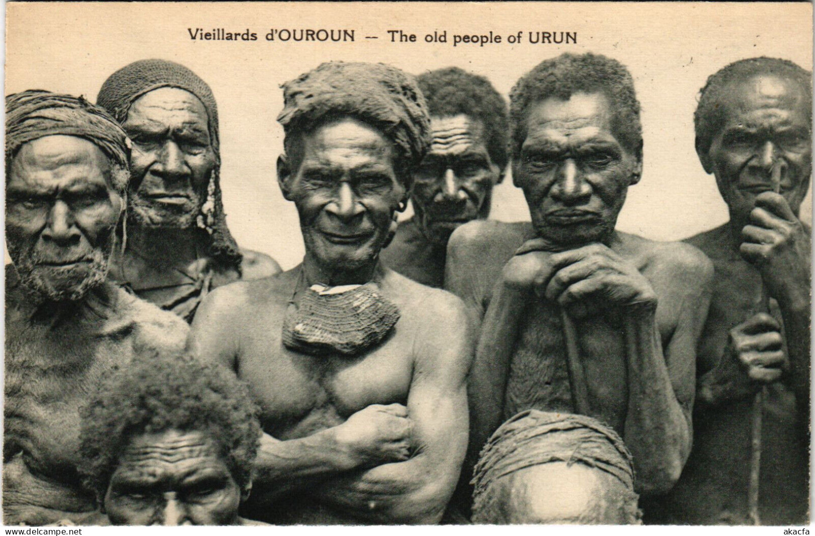 PC NEW GUINEA, VIEILLARD D'OUROUN, Vintage Postcard (b53575) - Papouasie-Nouvelle-Guinée