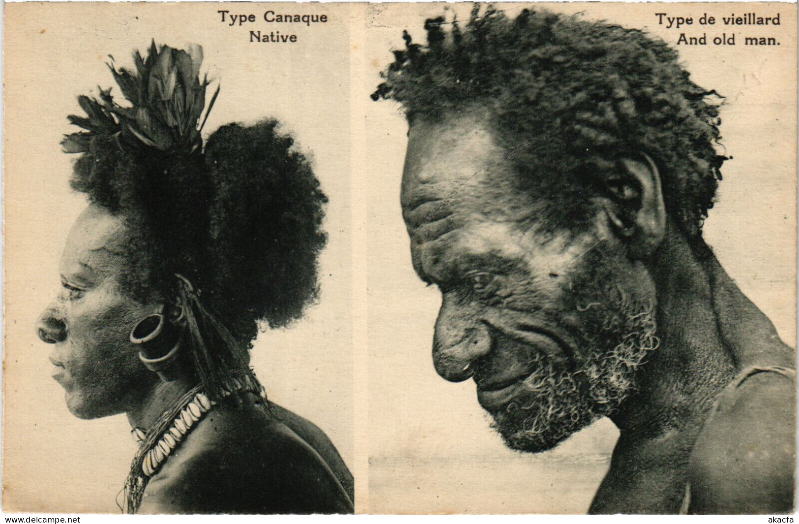 PC NEW GUINEA, TYPE CANAQUE, TYPE DE VIEILLARD, Vintage Postcard (b53553) - Papua New Guinea