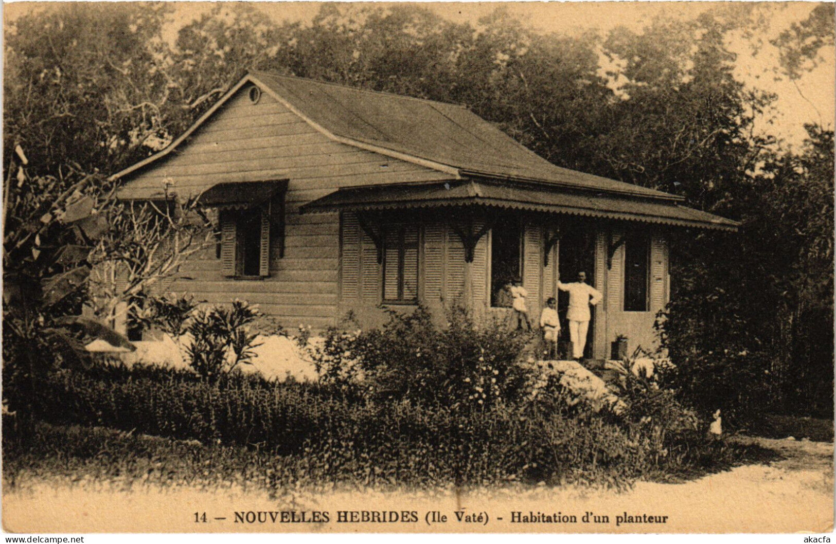 PC NEW HEBRIDES, HABITATION D'UN PLANTEUR, Vintage Postcard (b53548) - Vanuatu