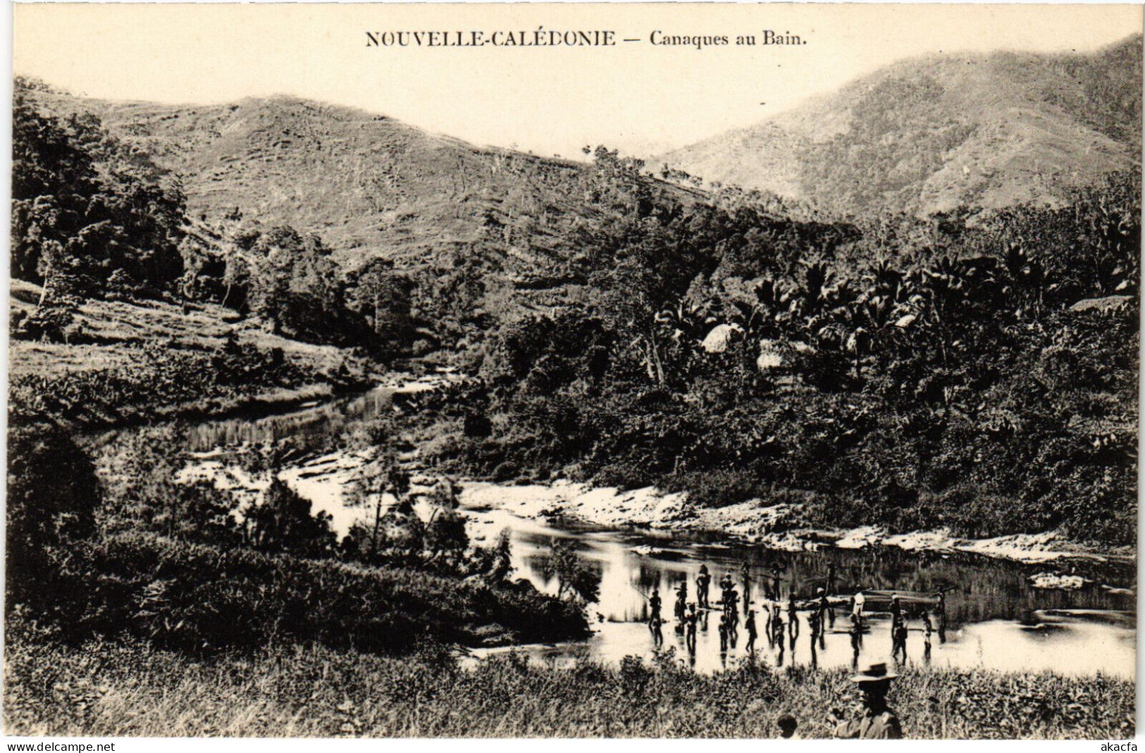 PC NEW CALEDONIA, CANAQUES AU BAIN, Vintage Postcard (b53520) - Nouvelle Calédonie