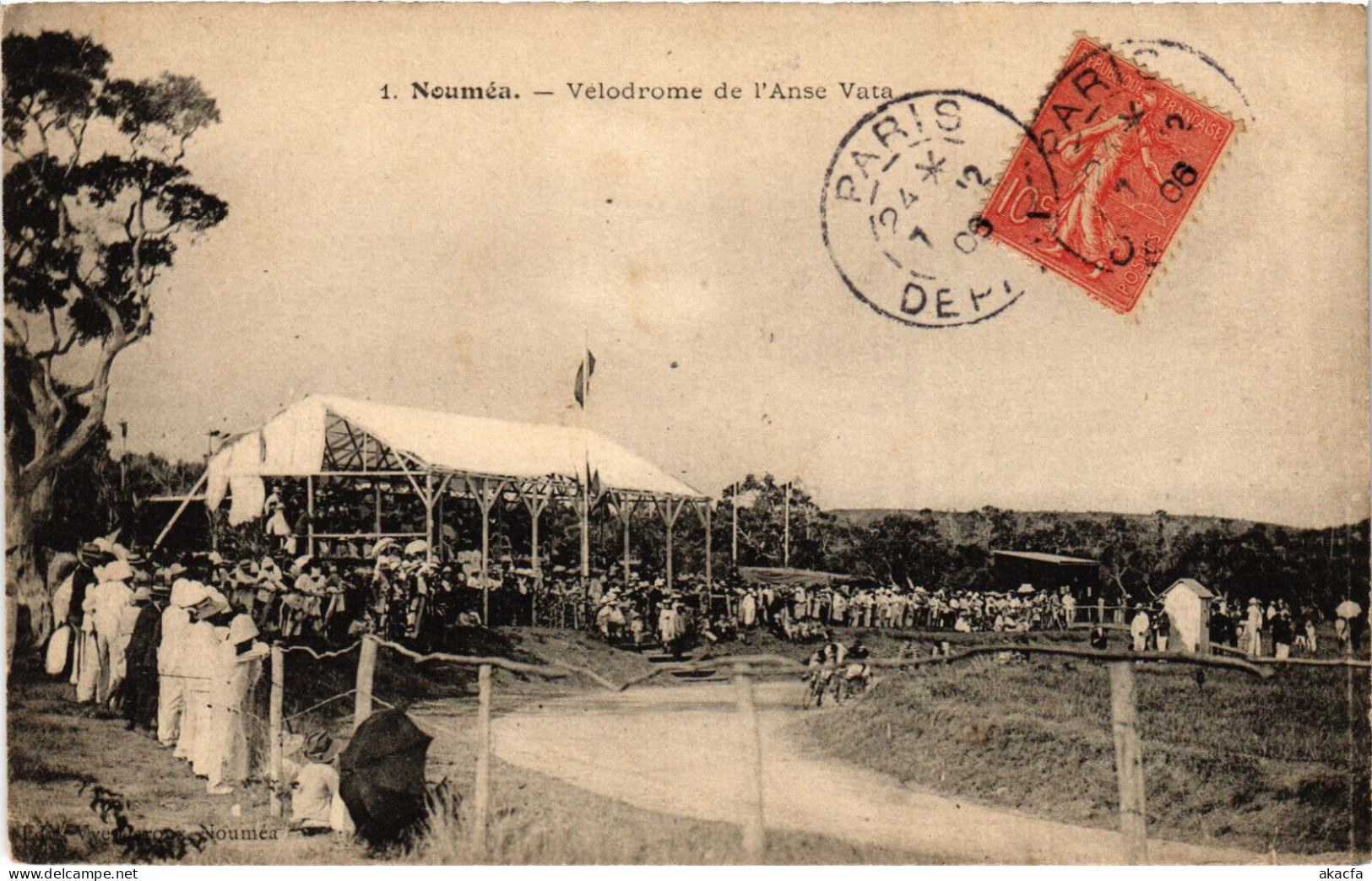 PC NEW CALEDONIA, NOUMÉA, VELODROME DE L'ANSE VATA, Vintage Postcard (b53503) - Nouvelle Calédonie