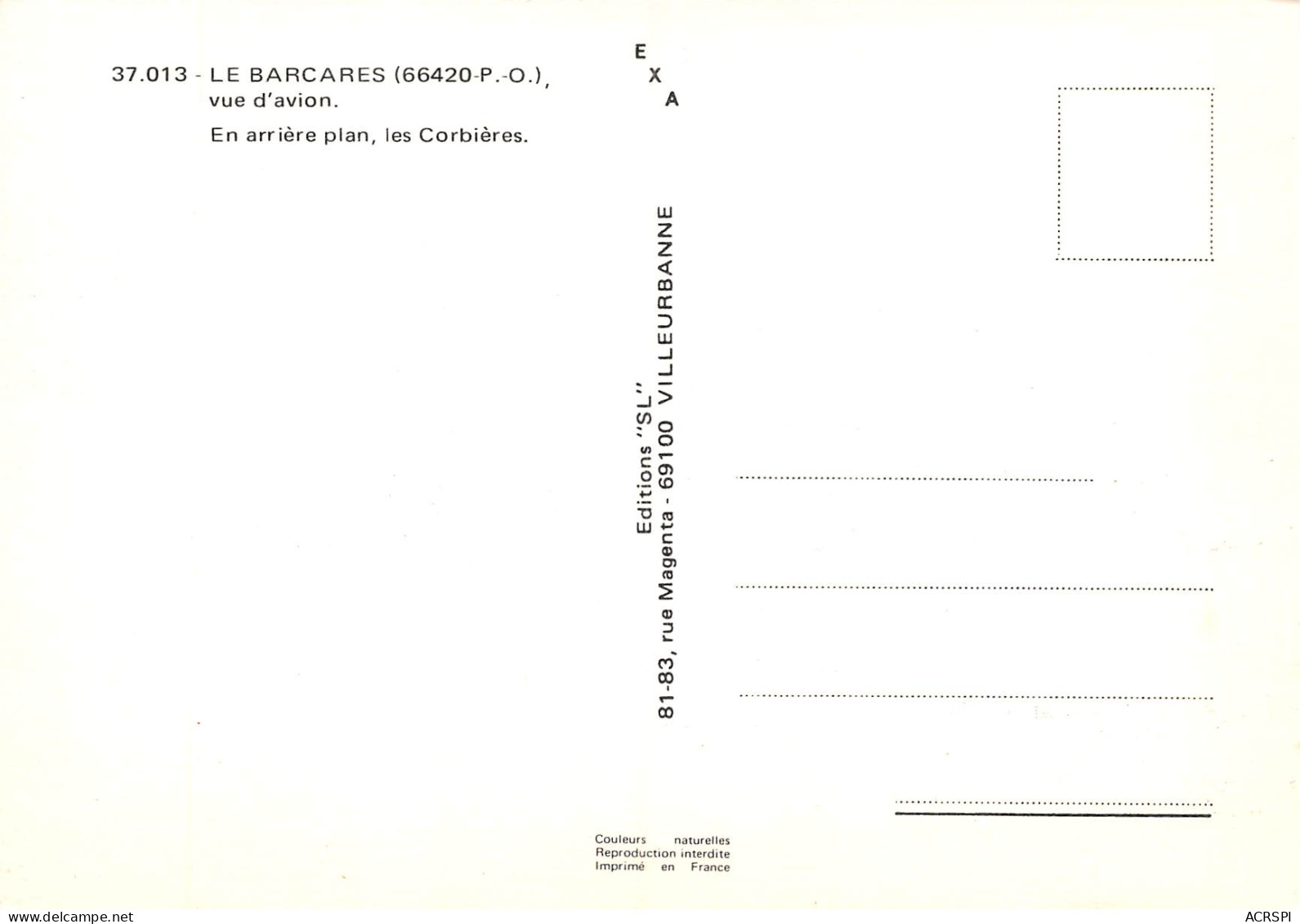 PORT BARCARES  Vue D'avion. Et En Arrière Plan , Les Corbières  39  (scan Recto Verso)MH2972 - Port Barcares