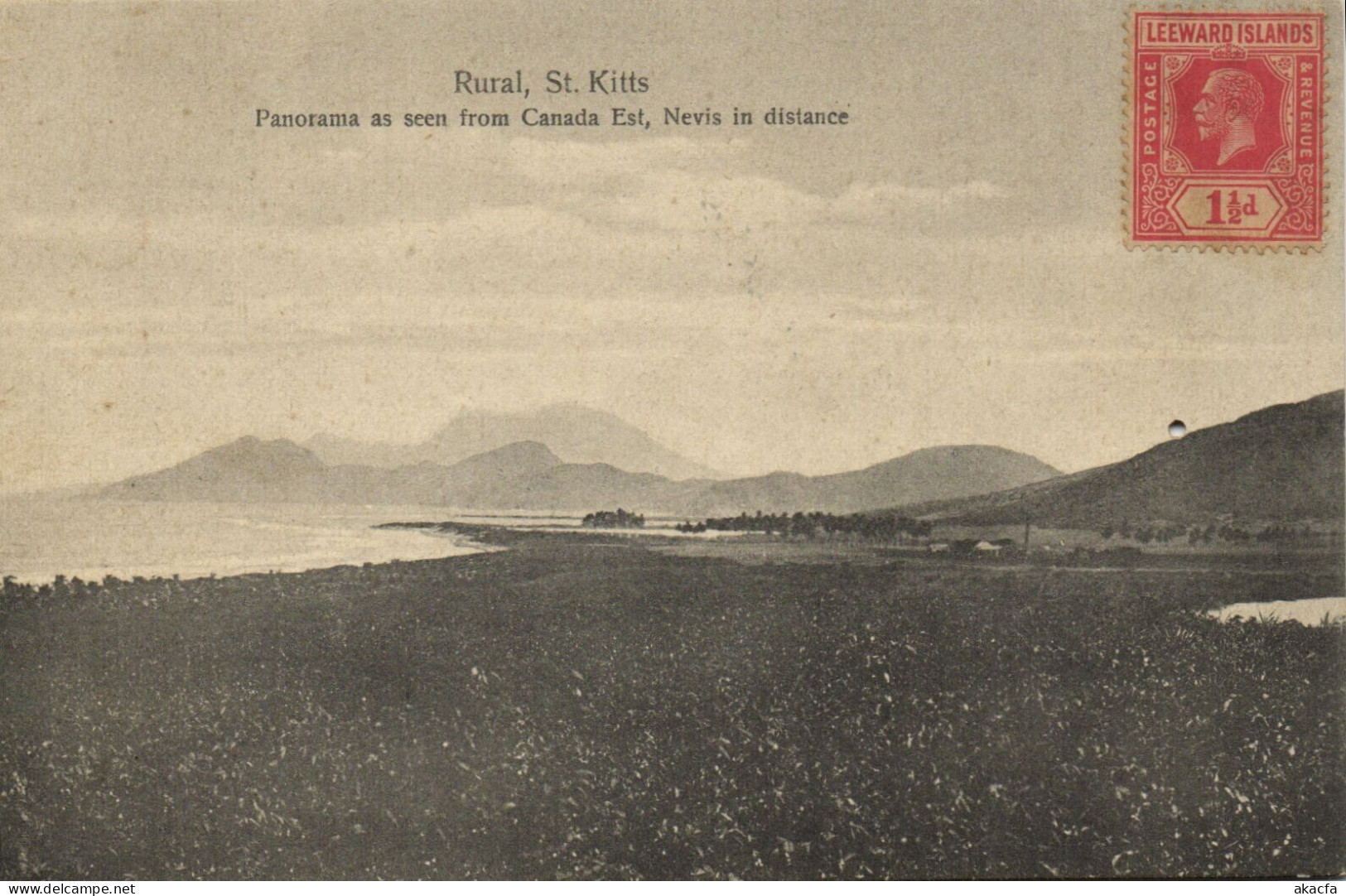 PC SAINT KITTS CARIBBEAN RURAL PANORAMA AS SEEN FROM CANADA EST (b53449) - Britse Maagdeneilanden