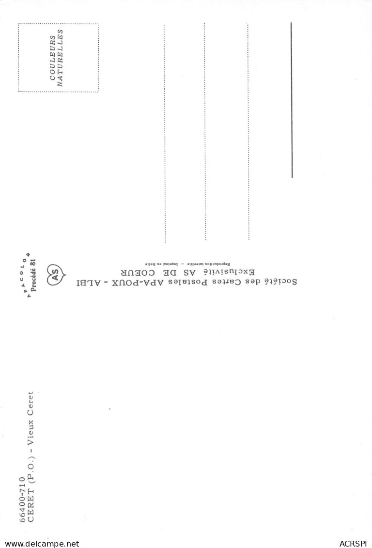 CERET  Le Vieux CERET    43 (scan Recto Verso)MH2975 - Ceret