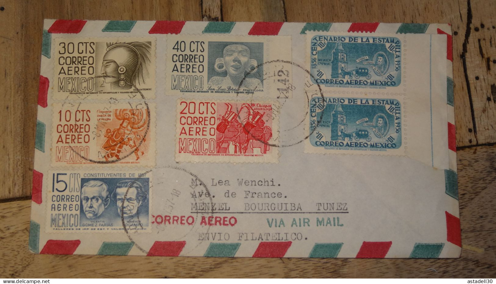 Enveloppe MEXIQUE - MEXICO , 1957 ............ Boite1 .............. 240424-333 - Messico