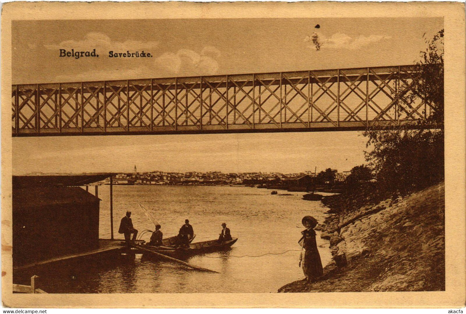 PC SERBIA BEOGRAD BELGRADE RAILWAY BRIDGE (a57418) - Serbie