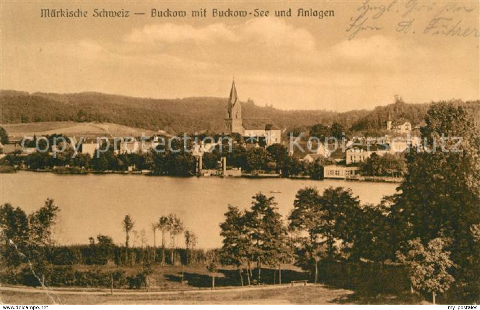 73479595 Buckow Maerkische Schweiz Panorama Mit Buckowsee Und Anlagen Buckow Mae - Otros & Sin Clasificación