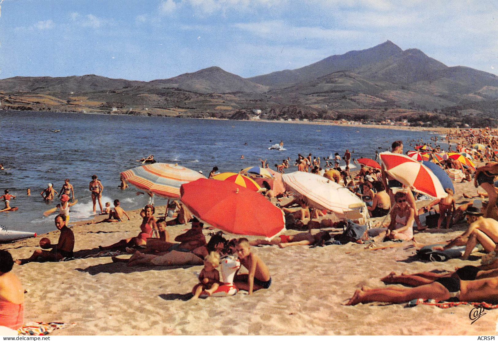 ARGELES SUR MER  La Plage Et Le Massif Des Albères    24 (scan Recto Verso)MH2980 - Argeles Sur Mer