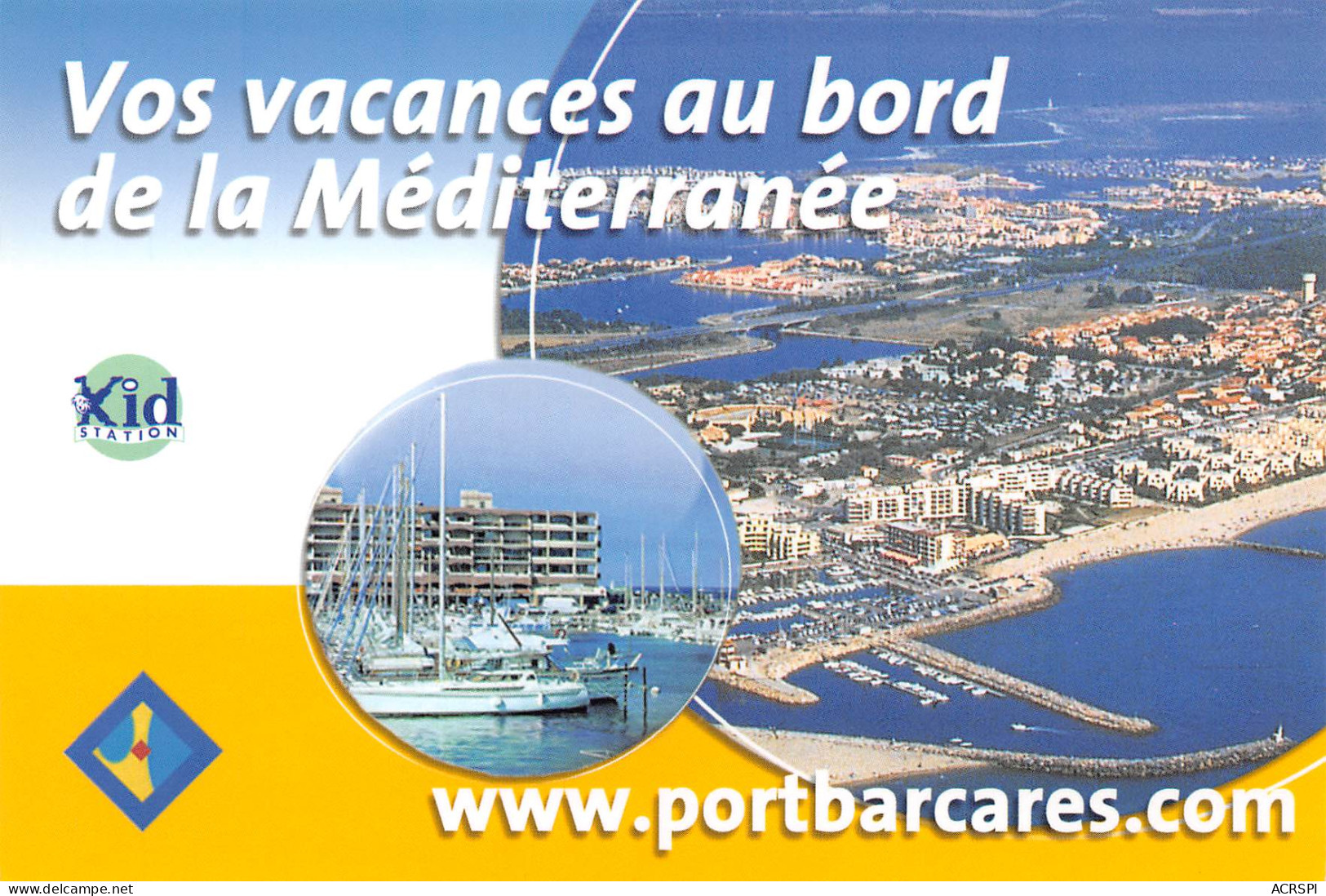 PORT-BARCARES  Vue Aérienne  - Carte De L'office De Tourisme    1 (scan Recto Verso)MH2983 - Port Barcares