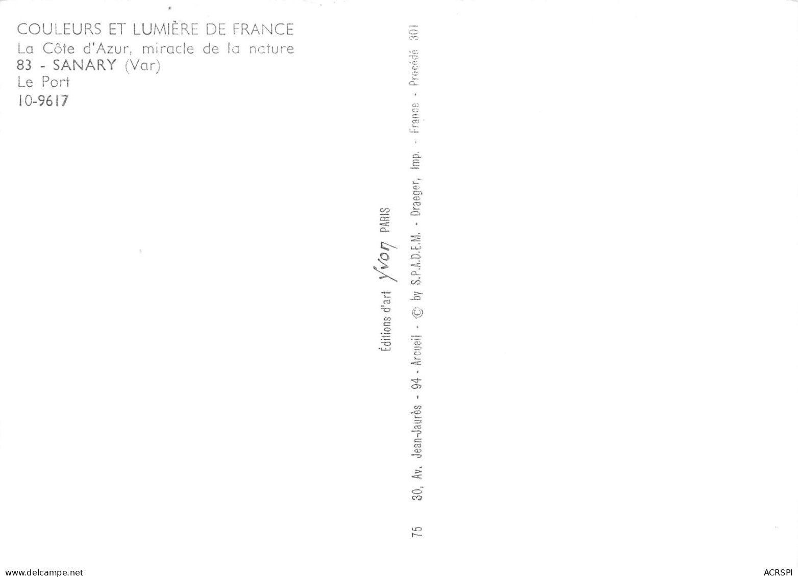 SANARY   Le Port     18 (scan Recto Verso)MH2984 - Sanary-sur-Mer