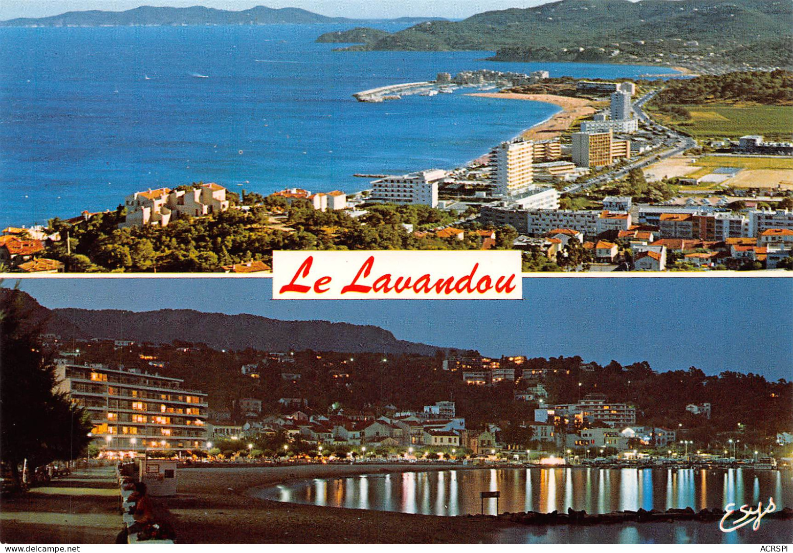 LE LAVANDOU Vue Générale. Au Loin La Favière Et Cap Bénat - Vue De Nuit  25 (scan Recto Verso)MH2984 - Le Lavandou