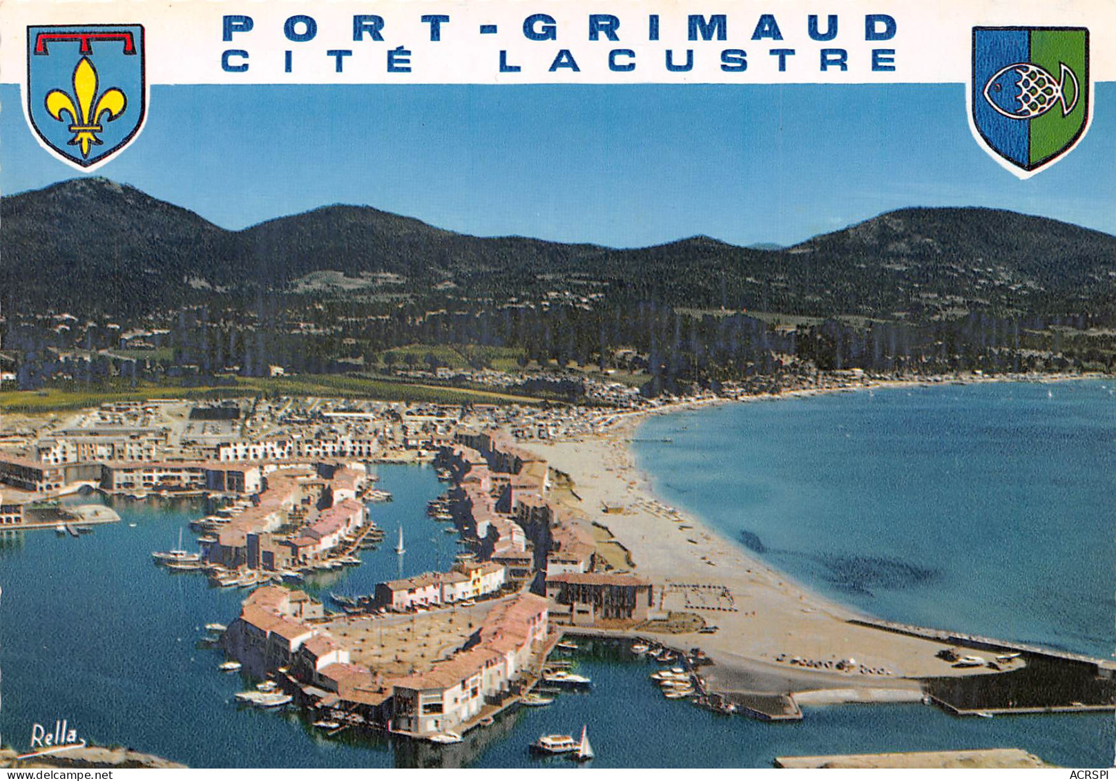 PORT-GRIMAUD Vue Aérienne Sur L'ensemble De La Cité Lacustre Conçue Par Francois SPOERRY   11 (scan Recto Verso)MH2985 - Port Grimaud