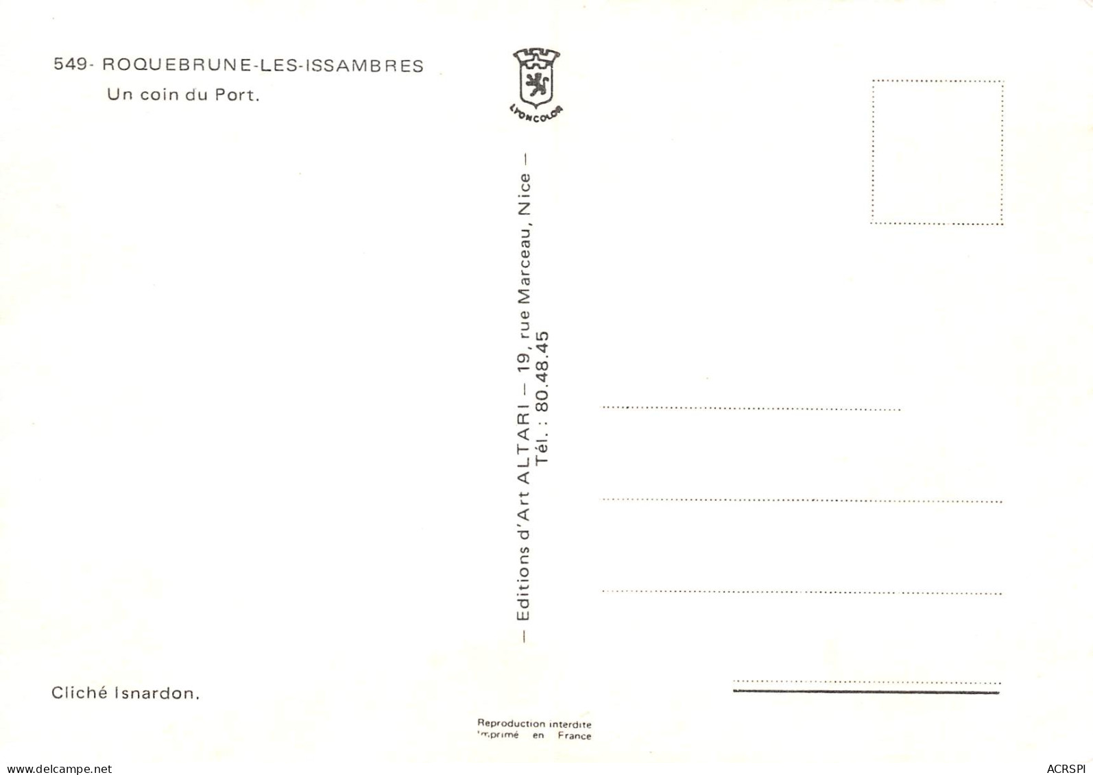 ROQUEBRUNE-LES-ISSAMBRES   Un Coin Du Port     22 (scan Recto Verso)MH2985 - Roquebrune-sur-Argens