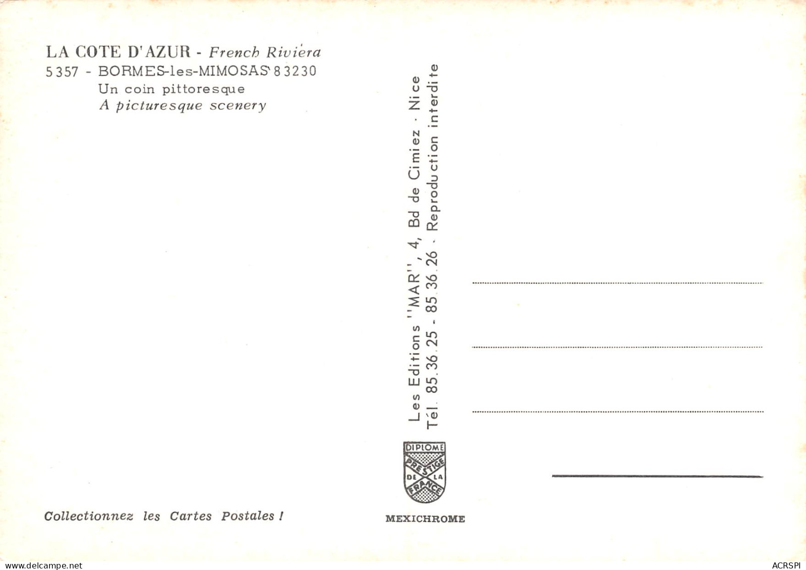 BORMES LES MIMOSAS   Un Coin Pittoresque          10 (scan Recto Verso)MH2987 - Bormes-les-Mimosas