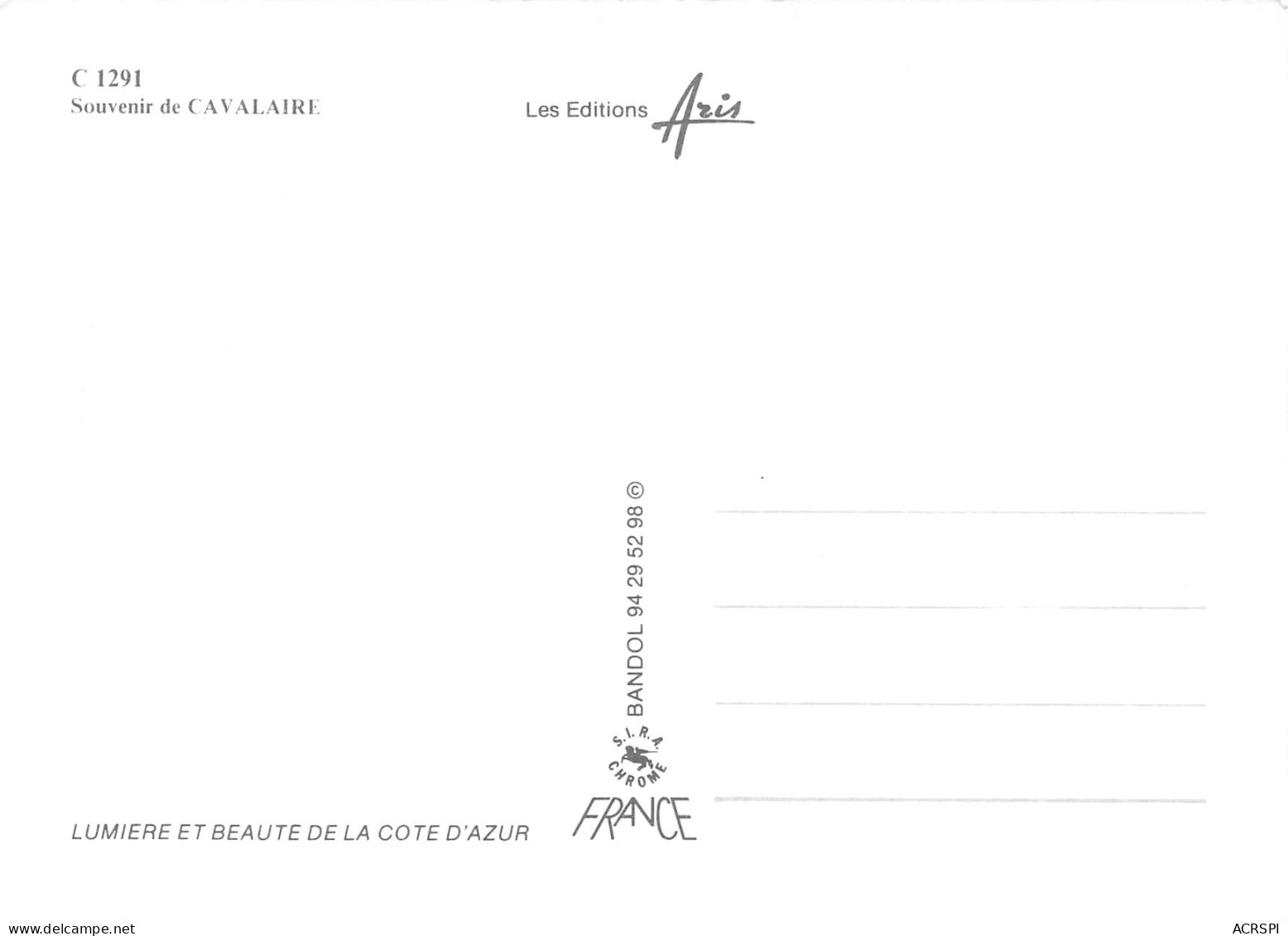 CAVALAIRE   Vues Diverses    23 (scan Recto Verso)MH2987 - Cavalaire-sur-Mer