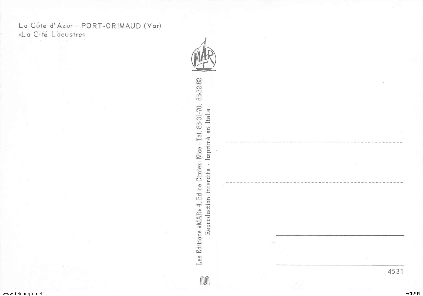 PORT-GRIMAUD  La Cité Lacustre    15  (scan Recto Verso)MH2988 - Port Grimaud
