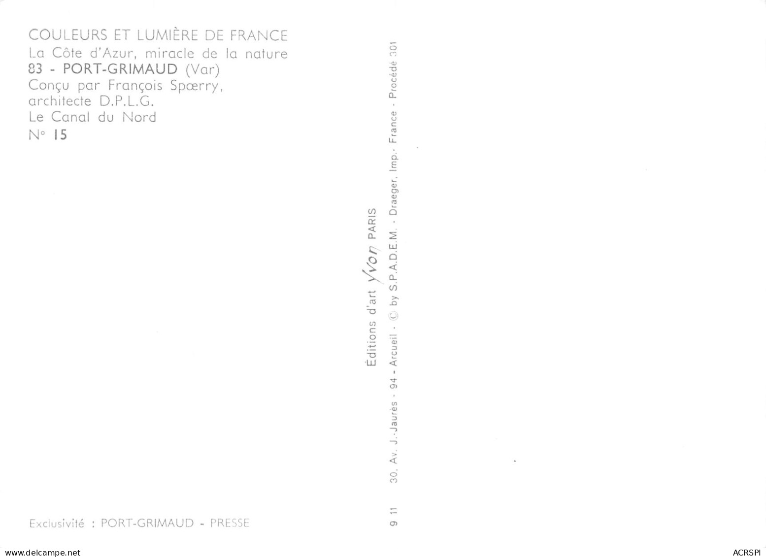 PORT-GRIMAUD  La Cité Lacustre   48  (scan Recto Verso)MH2988 - Port Grimaud