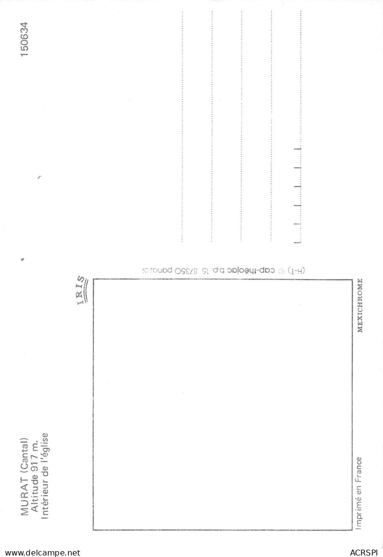 15 MURAT Intérieur De L'église  5 (scan Recto Verso)MH2992 - Murat