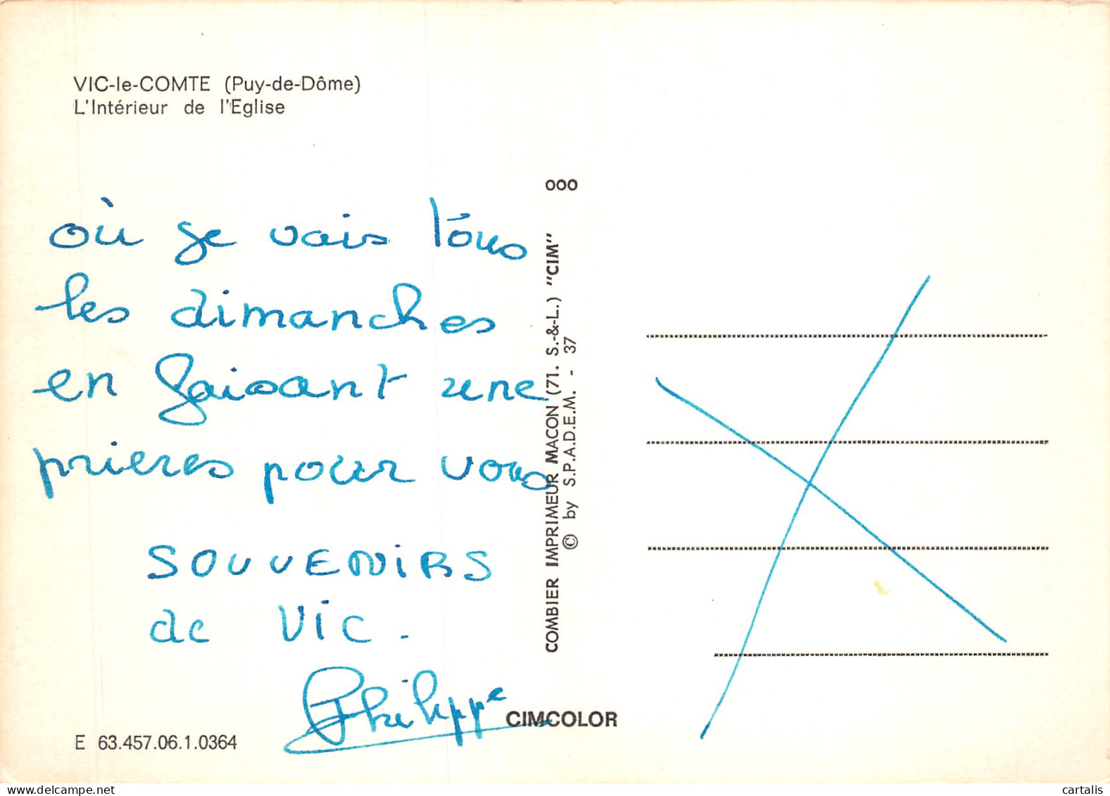 63-VIC LE COMTE-N°C4098-A/0021 - Vic Le Comte