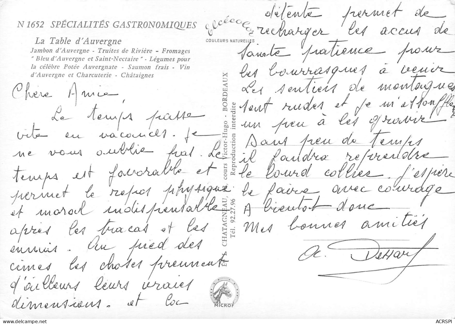 63 Recette D'auvergne     41 (scan Recto Verso)MH2995 - Recipes (cooking)