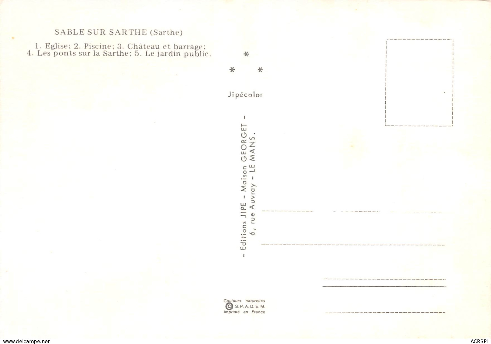 72  SABLE SUR SARTHE  Multivue  8 (scan Recto Verso)MH2997 - Sable Sur Sarthe