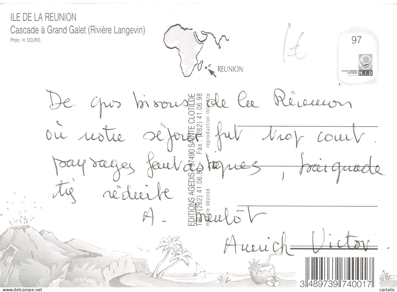 REU-ILE DE LA REUNION CASCADE A GRAND GALET-N°C4098-D/0069 - Other & Unclassified