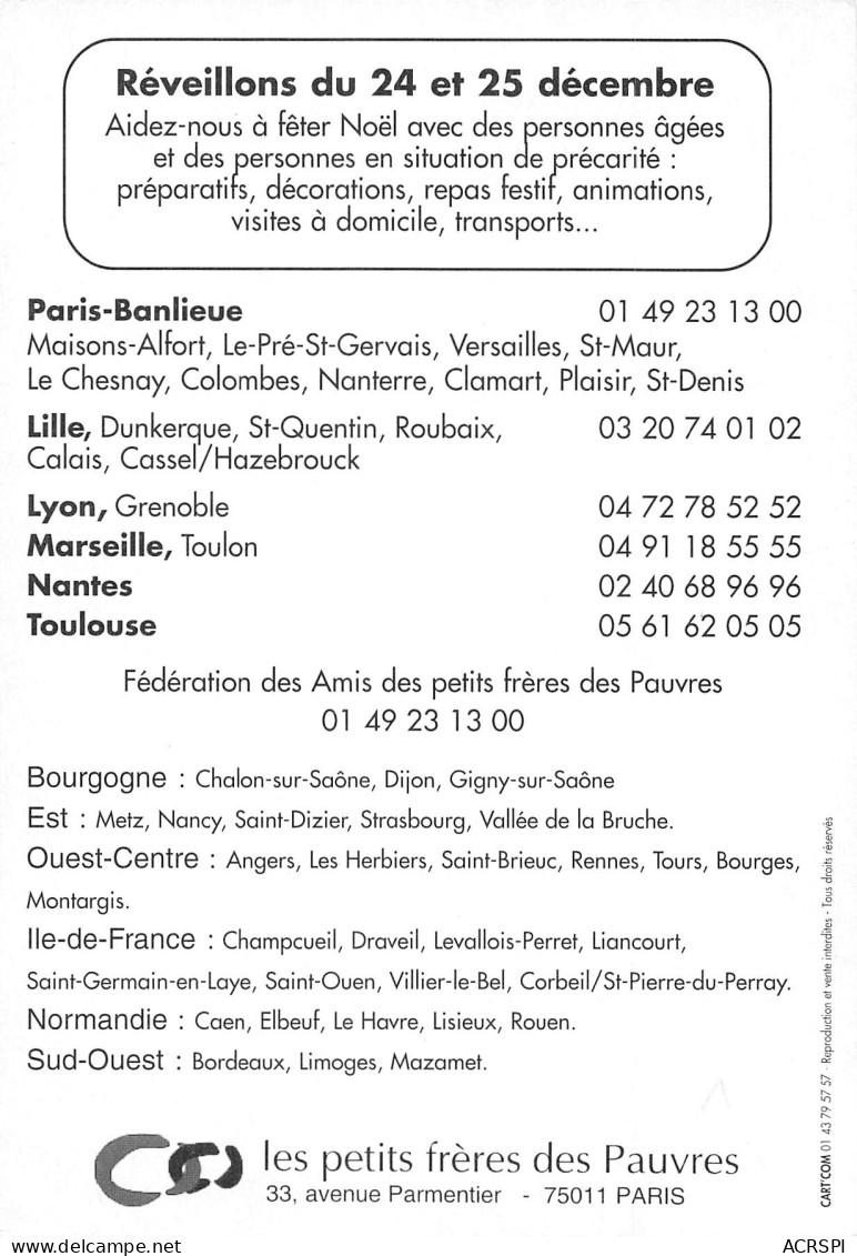 75 PARIS 33 Av PARMENTIER Les Petits Frères Des Pauvres  PUB Publicité 40 (scan Recto Verso)MH2997 - Publicité