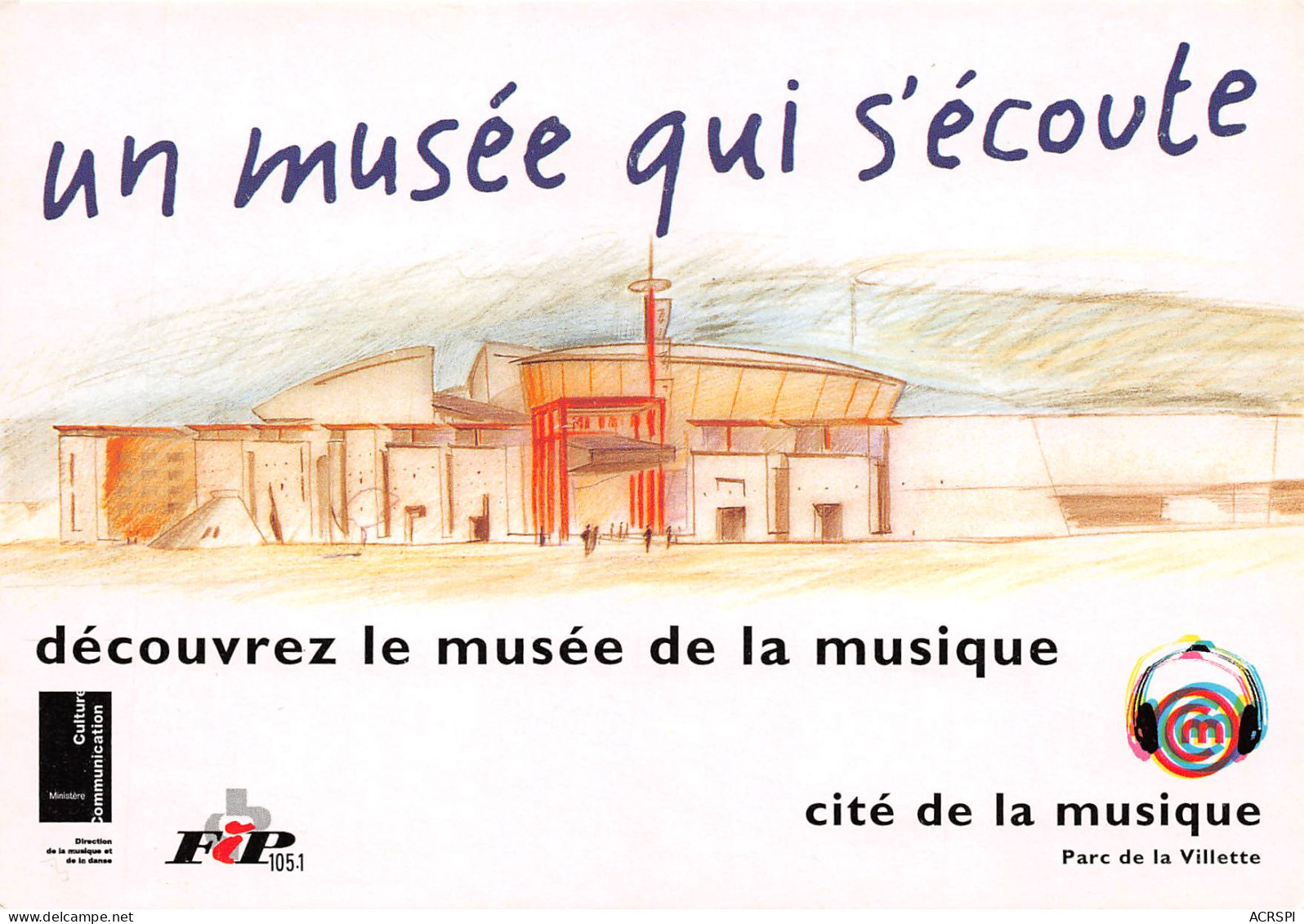 75 PARIS 221 Av Jean JAURES La Cité De La Musique PUB Publicité   53 (scan Recto Verso)MH2997 - Werbepostkarten