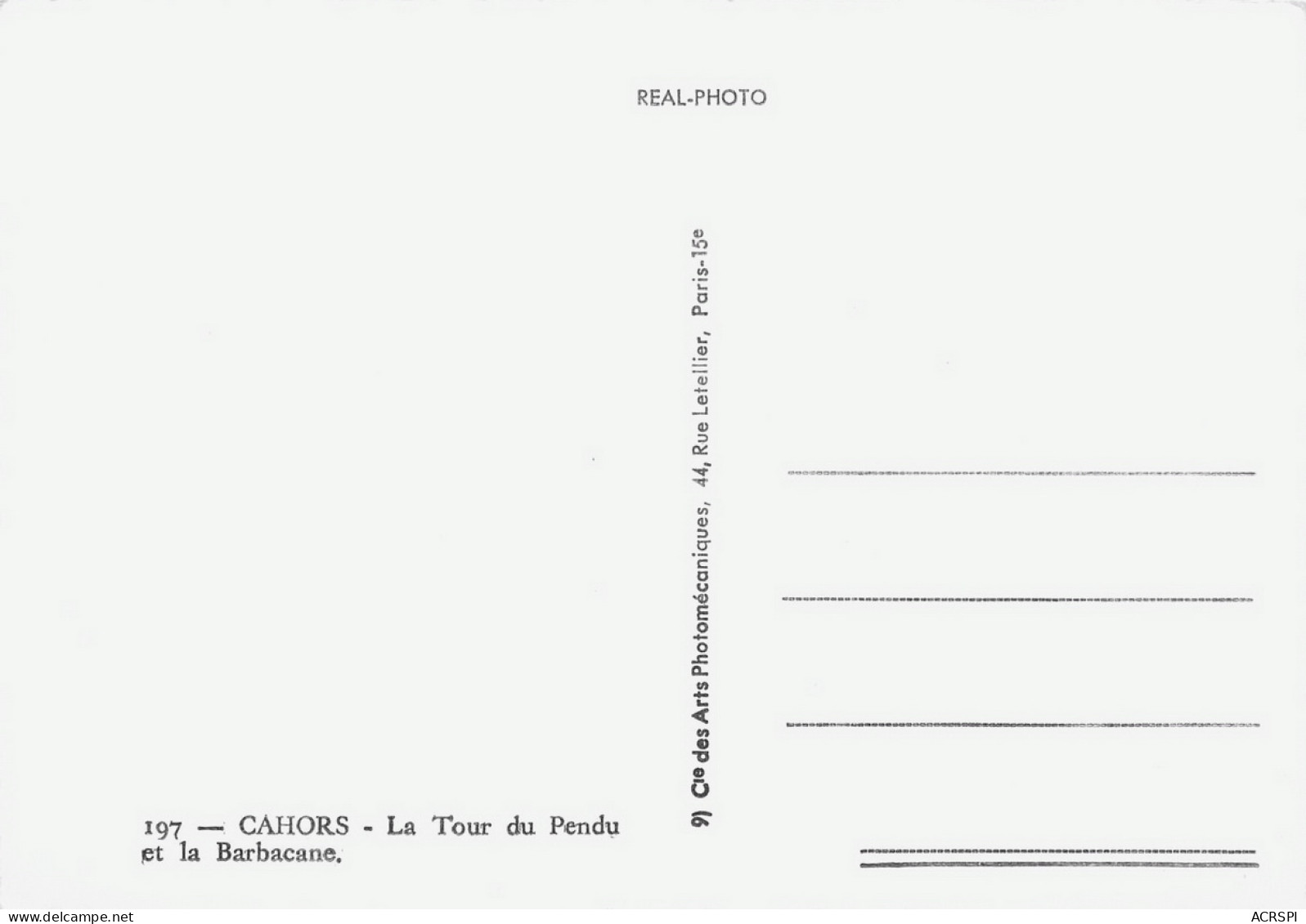 CAHORS EN QUERCY La Rour Du Pendu Et La Barbacane 7 (scan Recto Verso)MH2904TER - Cahors
