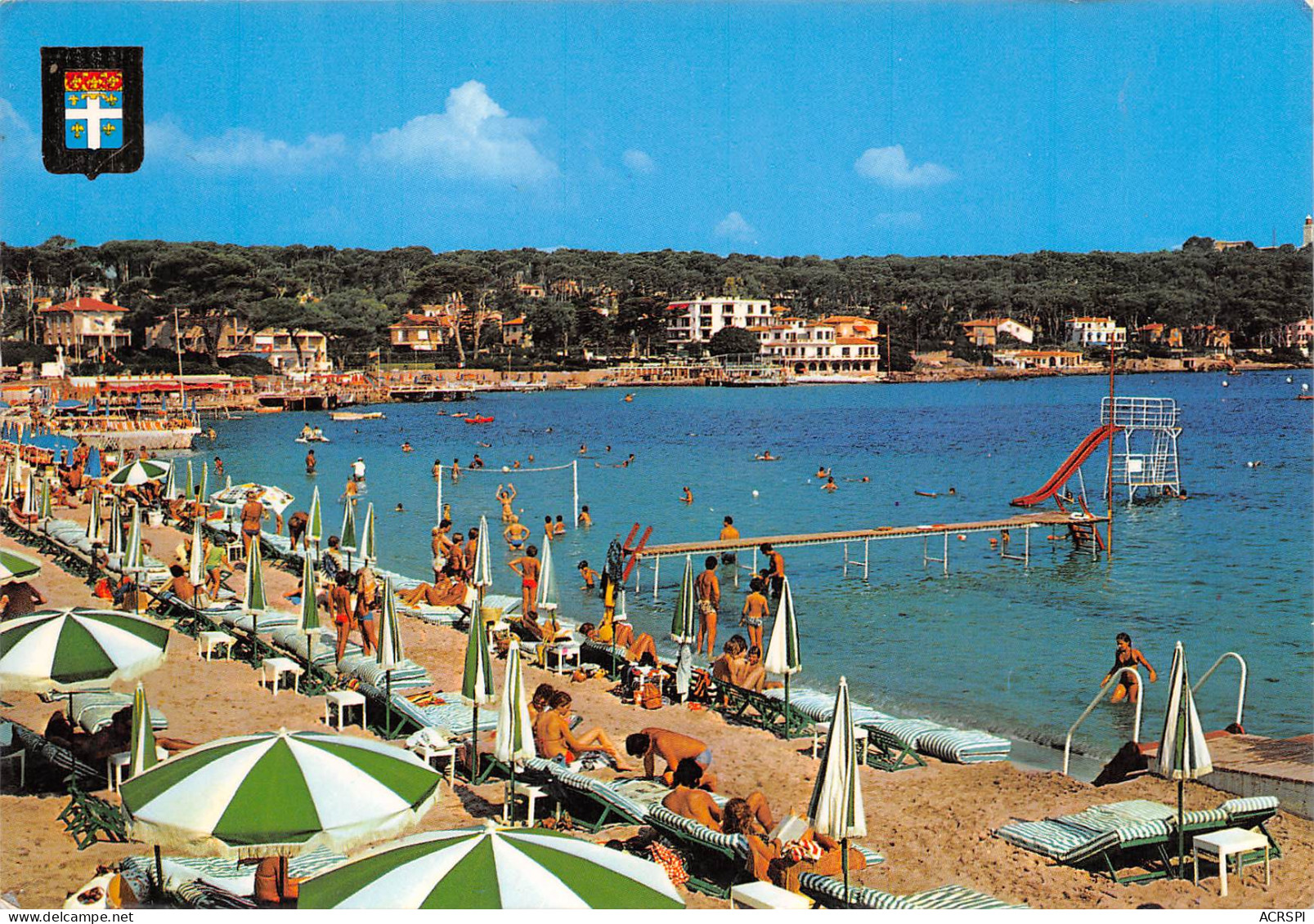 ANTIBES Vue Generale D'une Plage Et Son Phare  N°1  (scan Recto Verso)MH2902UND - Cap D'Antibes - La Garoupe