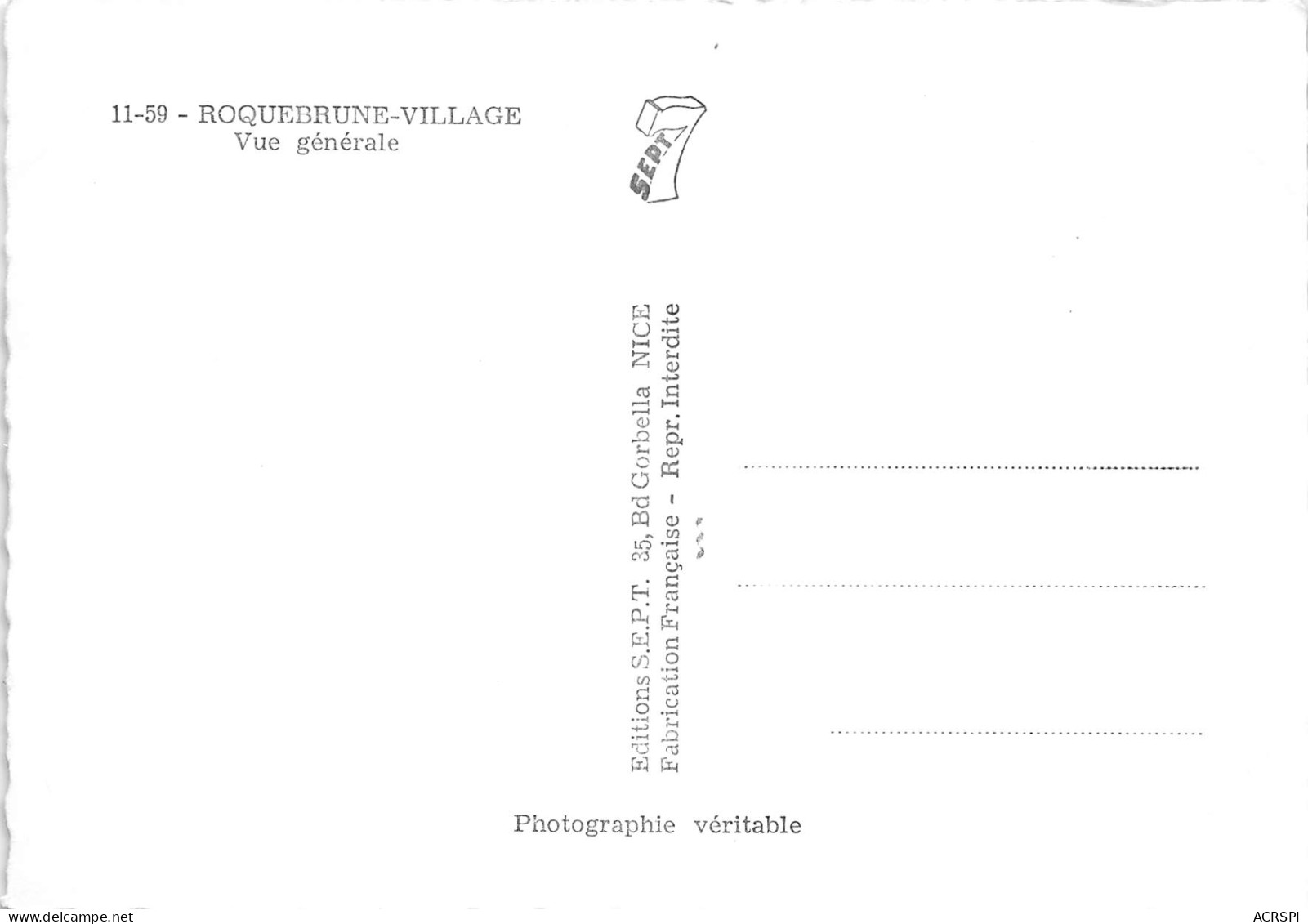 ROQUEBRUNE VILLAGE   Vue Generale 46  (scan Recto Verso)MH2902UND - Roquebrune-Cap-Martin