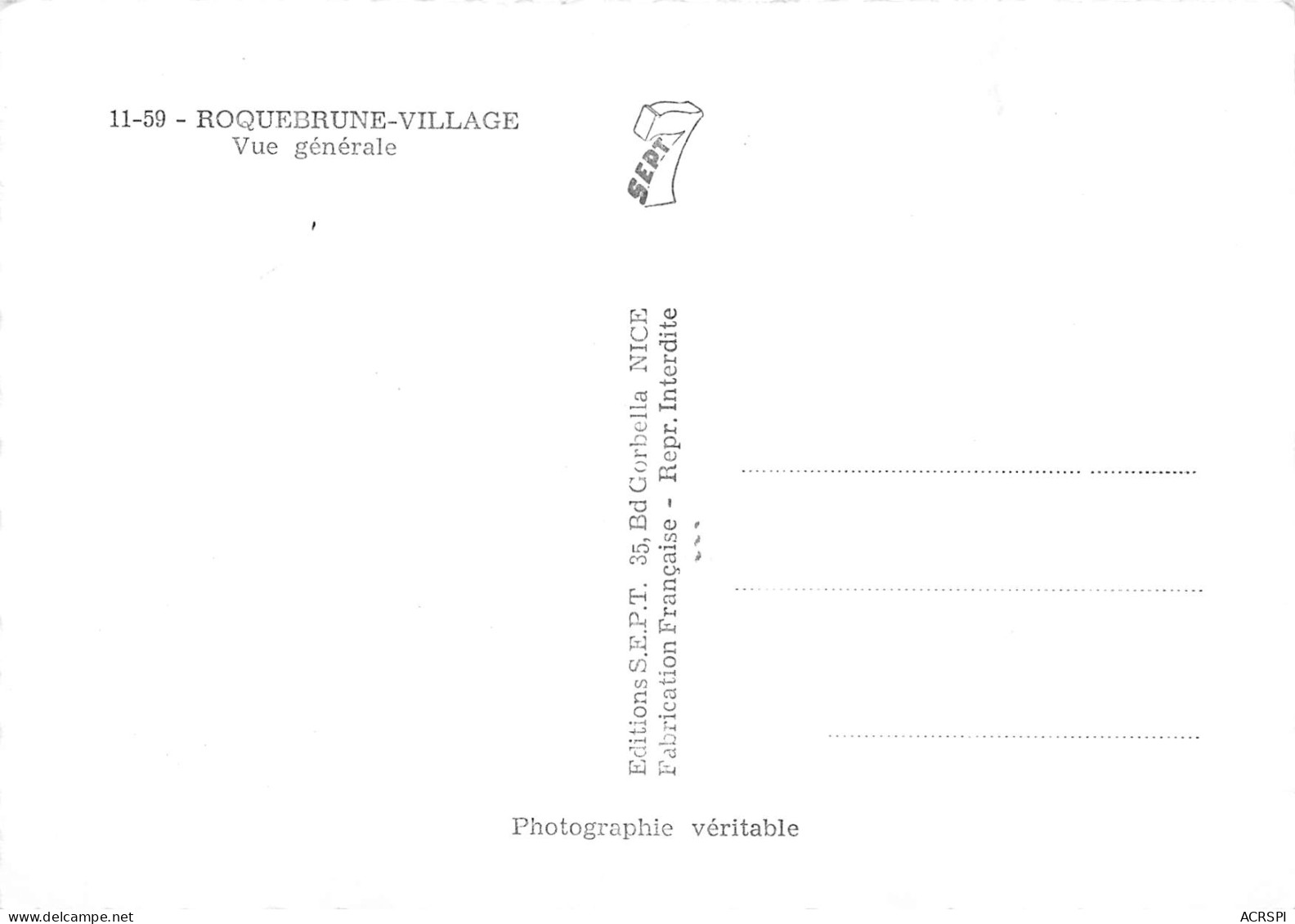 ROQUEBRUNE VILLAGE   Vue Generale 47  (scan Recto Verso)MH2902UND - Roquebrune-Cap-Martin