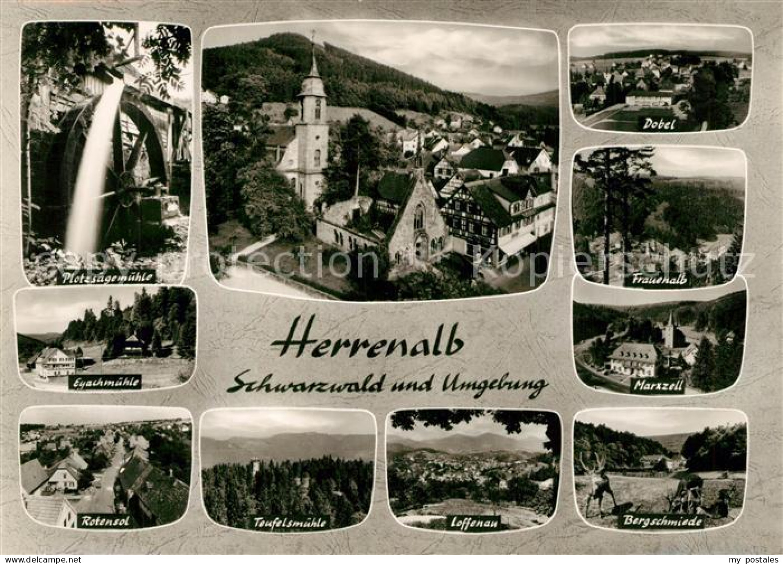 73477944 Bad Herrenalb Und Umgebung Schwarzwald Ortsmotiv Mit Kirche Bromsilber  - Bad Herrenalb