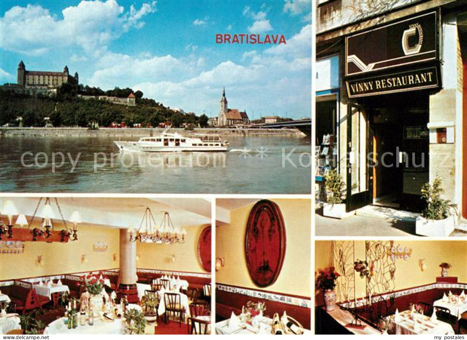 73477904 Bratislava Pressburg Pozsony Vinny Restaurant Blick Ueber Die Donau Zur - Slowakei