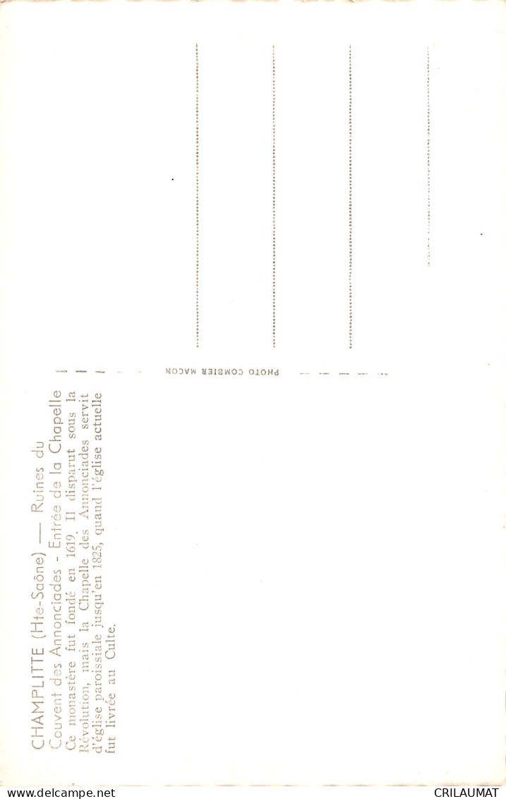 70-CHAMPLITTE-N°LP5115-C/0187 - Sonstige & Ohne Zuordnung