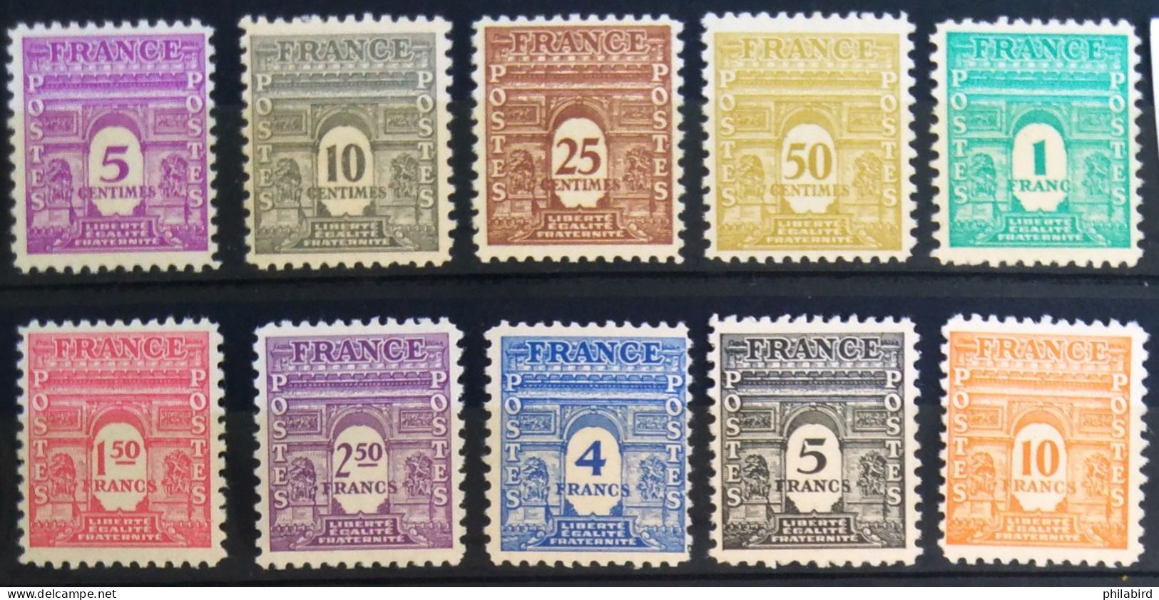 FRANCE                             N° 620/629                               NEUF** - Unused Stamps