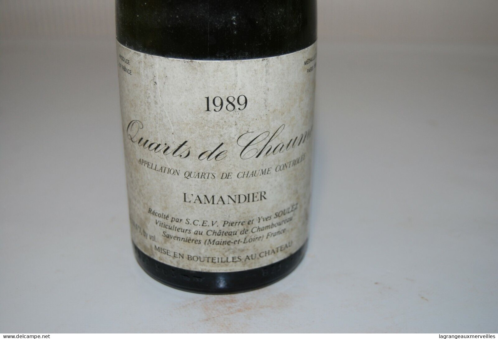 E1 Ancienne Bouteille De Vin De Collection - 1989 L'Amandier - Vino