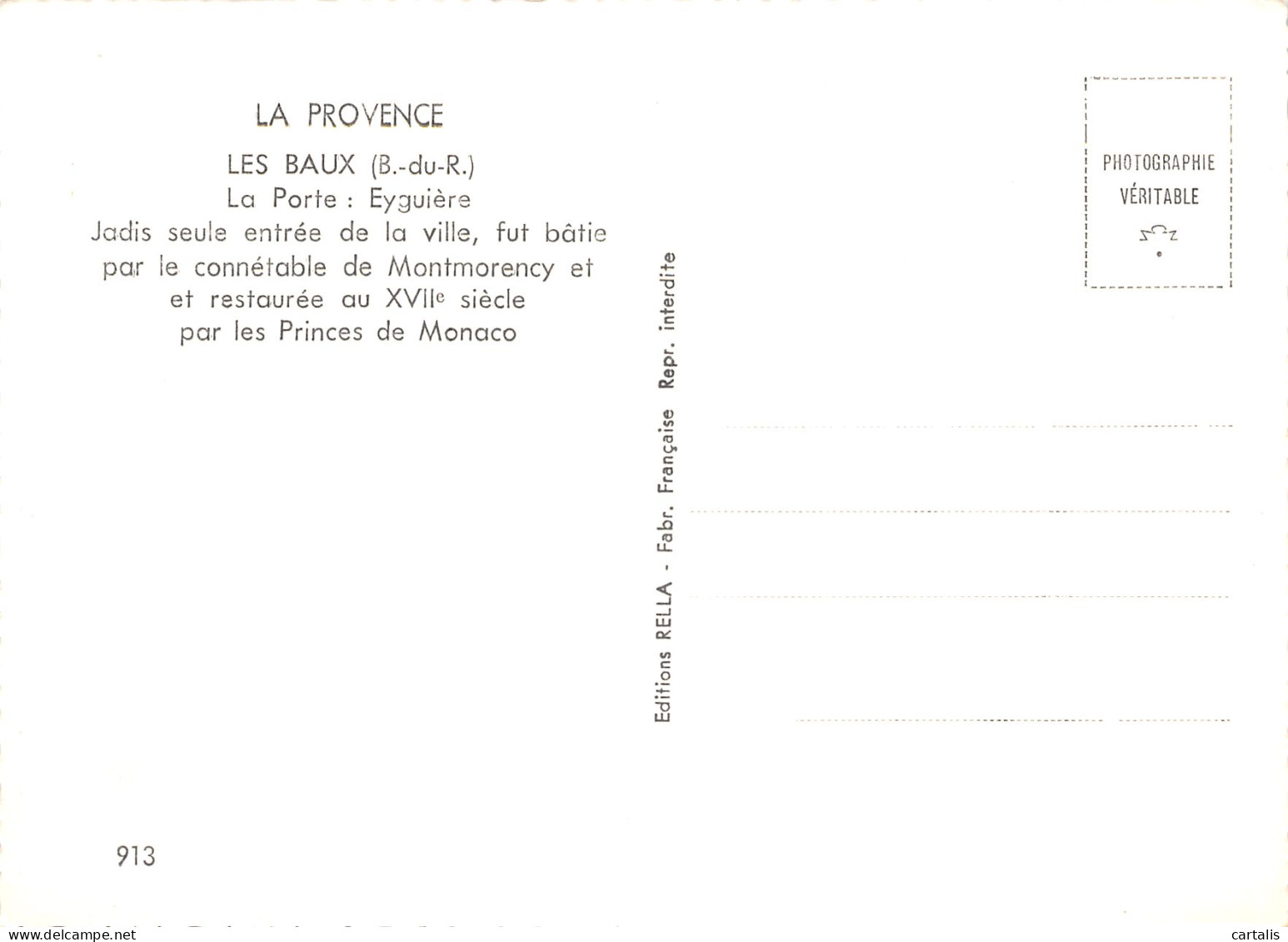 13-LES BAUX DE PROVENCE-N°C4101-A/0215 - Les-Baux-de-Provence