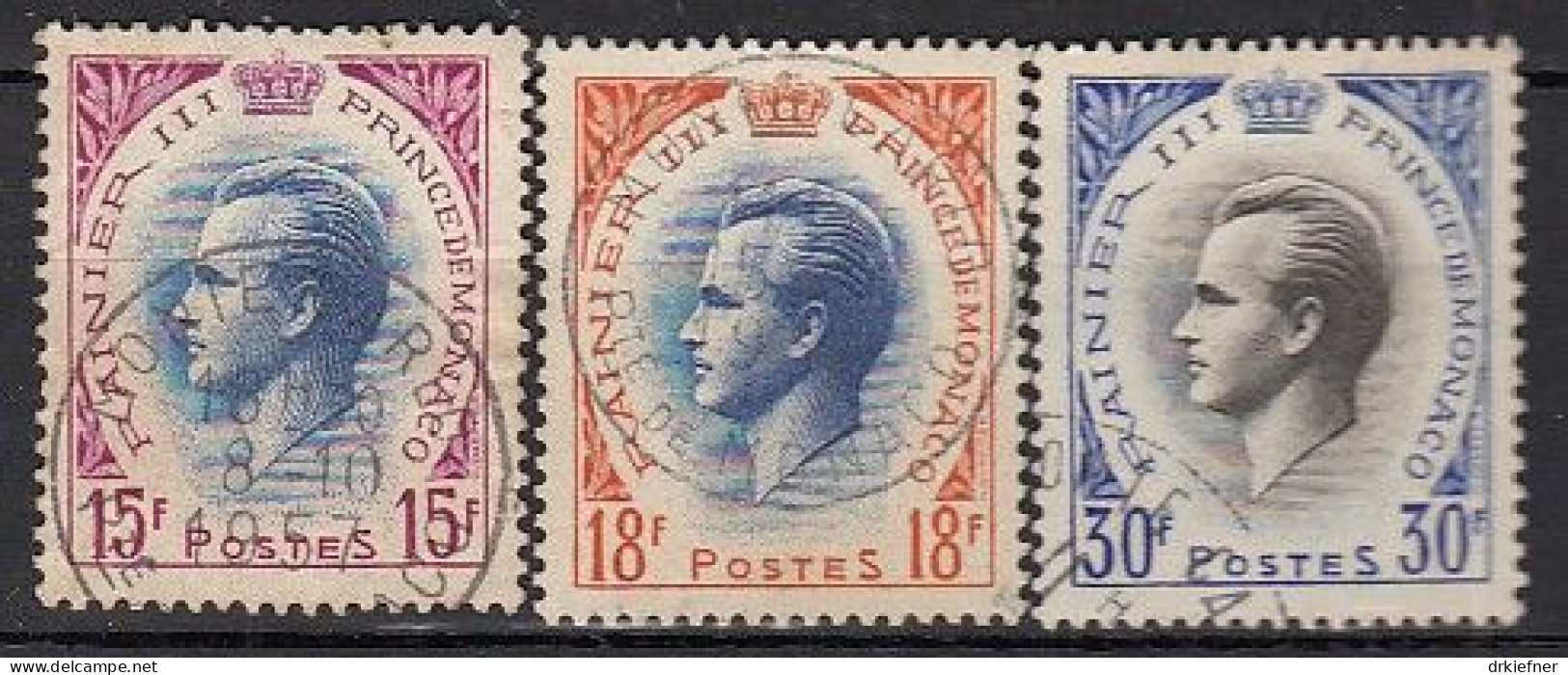 MONACO  509-511, Gestempelt,Rainer III., 1955 - Used Stamps