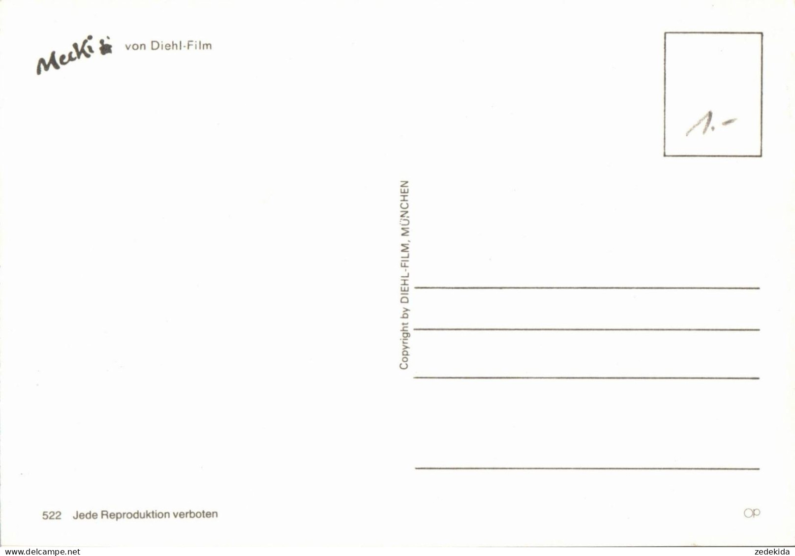 H2003 - Mecki Diehl Glückwunschkarte - August Gunkel - Mit Freundlichen Grüßen - Büro Telefon Schreibmaschine - Mecki