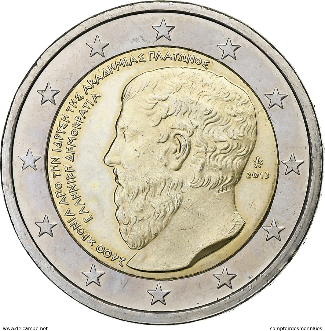 Grèce, 2 Euro, 2013, Athènes, Bimétallique, SPL+, KM:New - Grèce