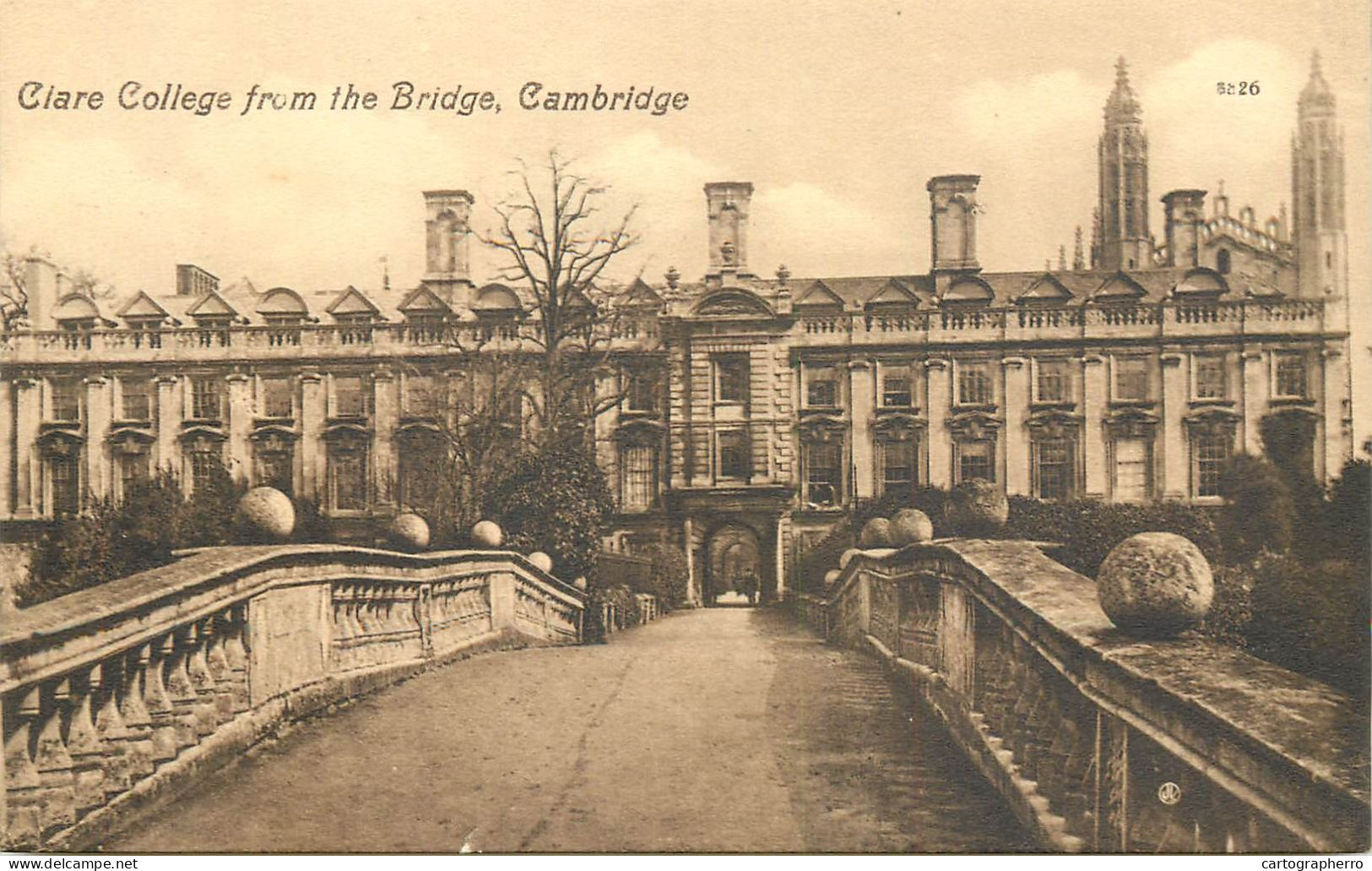 United Kingdom England Cambridge Clare College From The Bridge - Cambridge