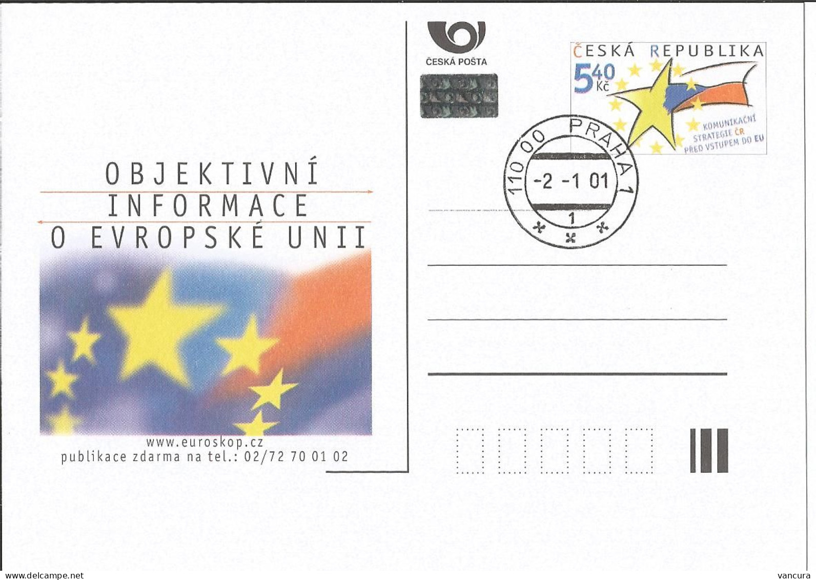 CDV 61 Czech Republic Communication Strategy Before The Entrance To The EU 2001 - Comunità Europea